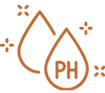 Two sparkling droplets indicating pH-balance