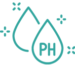 Two sparkling droplets indicating pH-balance