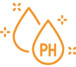 Two sparkling droplets indicating pH-balance